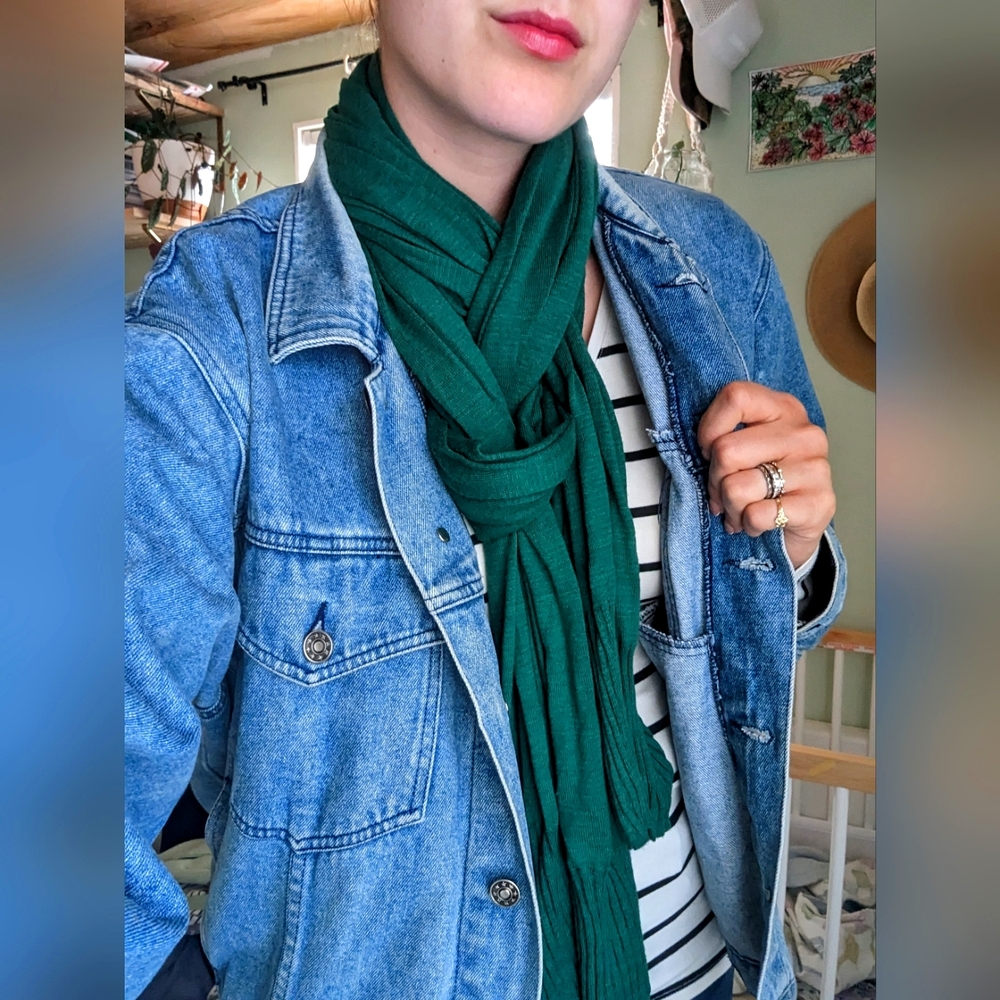 Green Fashion Cozy Knit Scarf